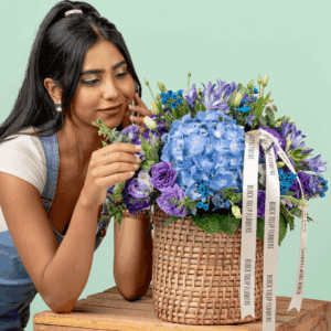 Valentines Gift Box - A Touch of Blue at Black Tulip Flowers | Beautifully Crafted Floral Arrangements for Your Loved Ones