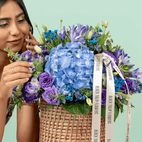 Valentines Gift Box - A Touch of Blue at Black Tulip Flowers | Beautifully Crafted Floral Arrangements for Your Loved Ones