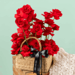 Lover's Basket - Perfect Valentines Gift Basket - Black Tulip Flowers