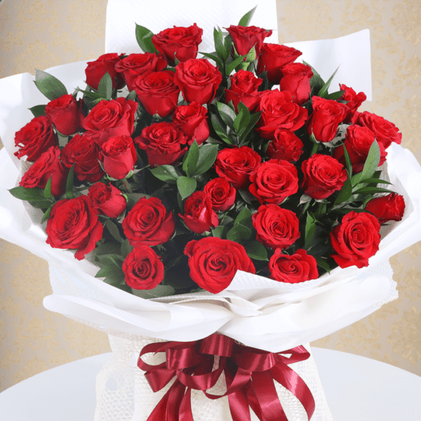 Valentine Premium red roses Bouquet: Order Now