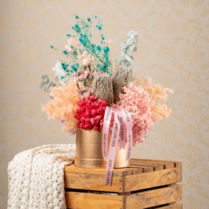 Dried Flower Arrangements | The Golden Box | Black Tulip Flowers