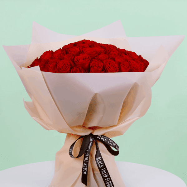 Romantic Red Rose Bouquet for Valentine's Day