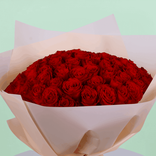 Romantic Red Rose Bouquet for Valentine's Day