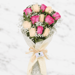Send/Buy Rose Flower Bouquets | 12 Stem Pastel Roses