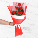 Small Bouquet: Romance with 6-Stem Rose Bouquet | BTF India