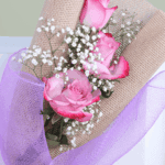 Thrifty Treasures - 3 Stem Rose Bouquet (1)