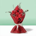 Bold Romance – 6 red rose bouquet (3)