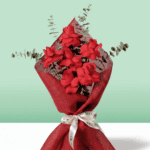 Bold Romance – 6 red rose bouquet (4)