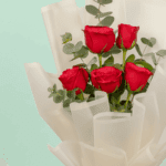 Crimson Charm – 5 Red Rose Bouquet (5)