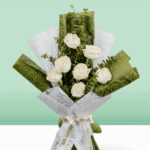 Royal White - 7 White Rose Bouquet (4)