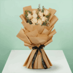 Serene Delight - 10 Peach Roses Bouquet (2)