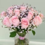 Sweetheart Pink Rose Vase (4)