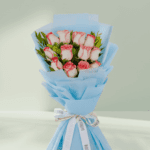 Pink Elegance - 12 Roses Bouquet (3)