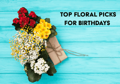 Beautiful bouquet of colorful birthday flowers arranged for celebration