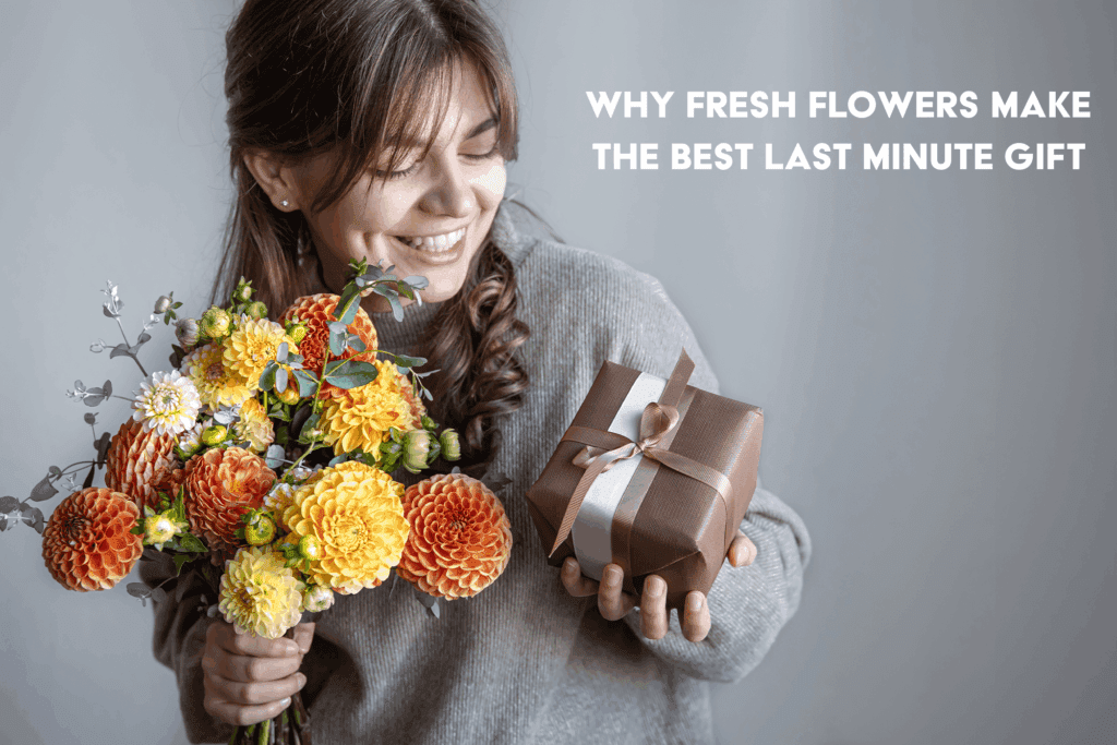 Beautiful fresh flower bouquet arranged as a thoughtful last-minute gift.