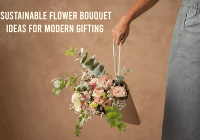 Eco-conscious floral arrangement using seasonal blooms and recyclable packaging
