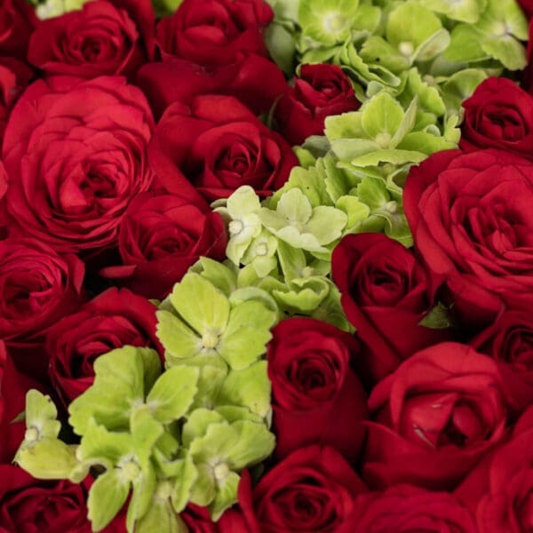 Team Portugal – Ronaldo Fan Edition floral box featuring red and green roses, Portugal-inspired floral arrangement, premium fan gift box for football lovers and Cristiano Ronaldo supporters.
