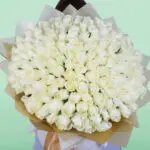100 White Roses Bouquet (4)