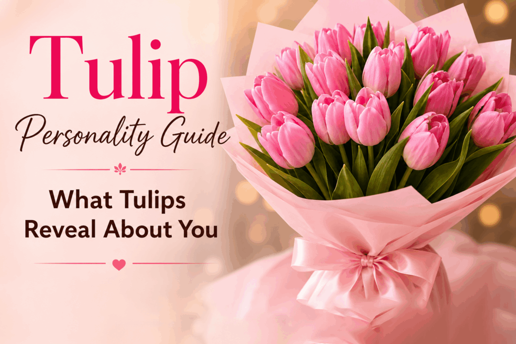Tulip Personality Guide explaining personality traits associated with different tulip flowers and colors.